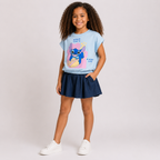 Girls' 2- Piece Stitch T-shirt and Skirt set