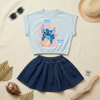 Girls' 2- Piece Stitch T-shirt and Skirt set