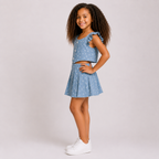 Girls" Hearts Top & Skirt Set