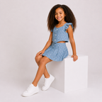 Girls" Hearts Top & Skirt Set