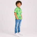 Boys' Lime Strong Print shirt
