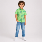 Boys' Lime Strong Print shirt