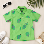 Boys' Lime Strong Print shirt