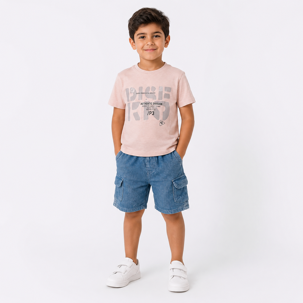 Boys' Cargo Denim T-Shirt & Shorts set
