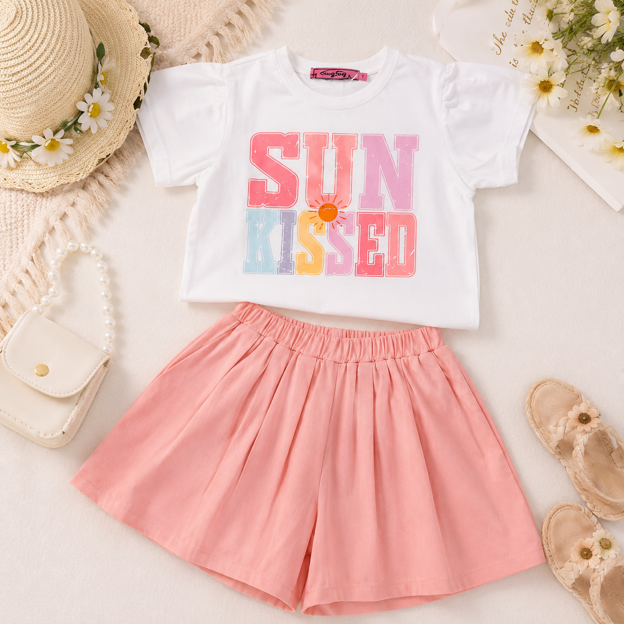 Girls' Sun Kissed Shorts-sleeve 2-piece set