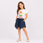 Girls' Bright T-Shirt & Skirt Set
