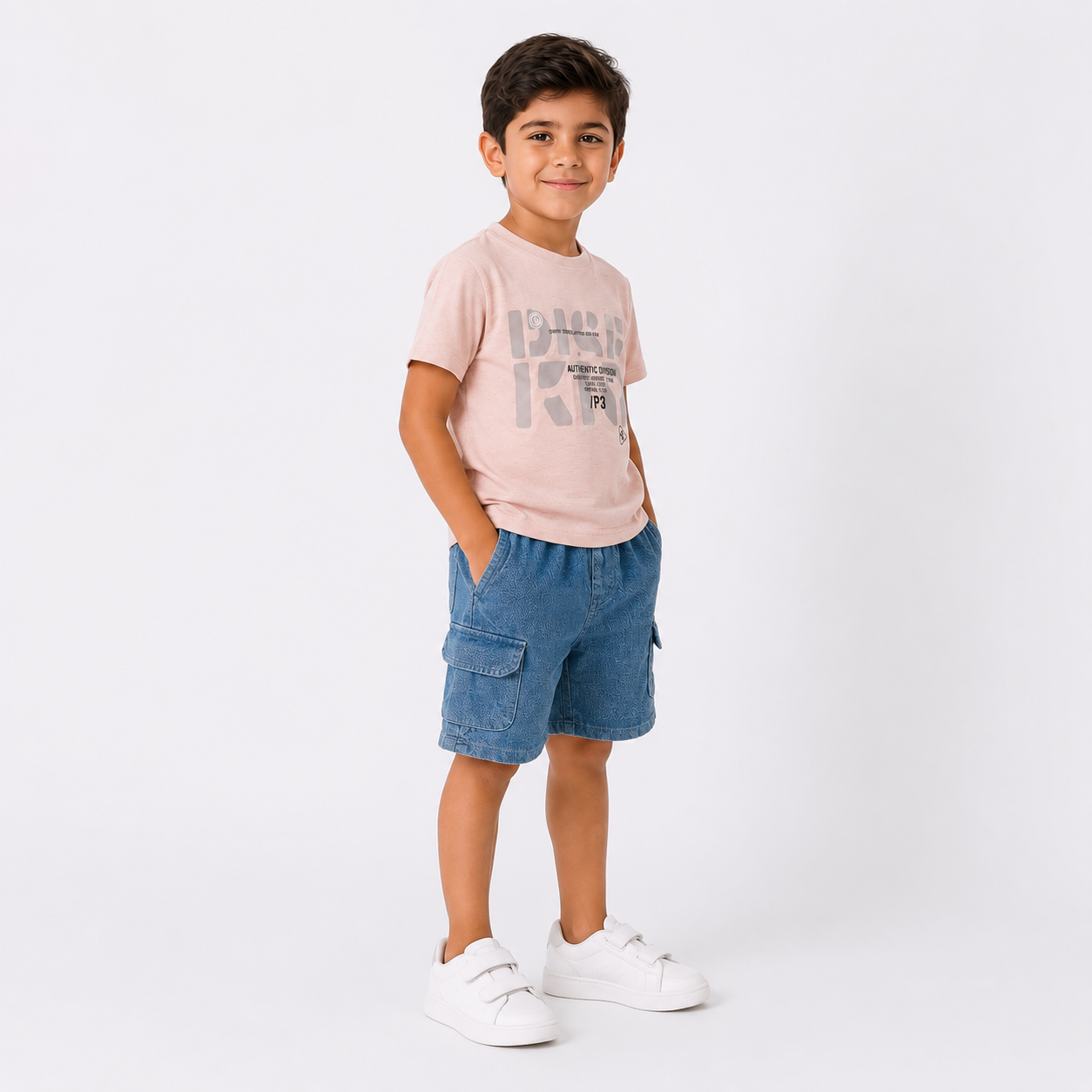Boys' Cargo Denim T-Shirt & Shorts set