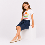Girls' Bright T-Shirt & Skirt Set
