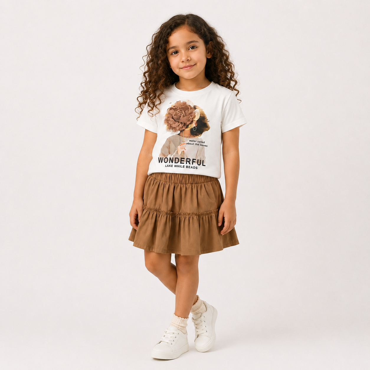 Girls' Wonderful T-Shirt & Skirt set