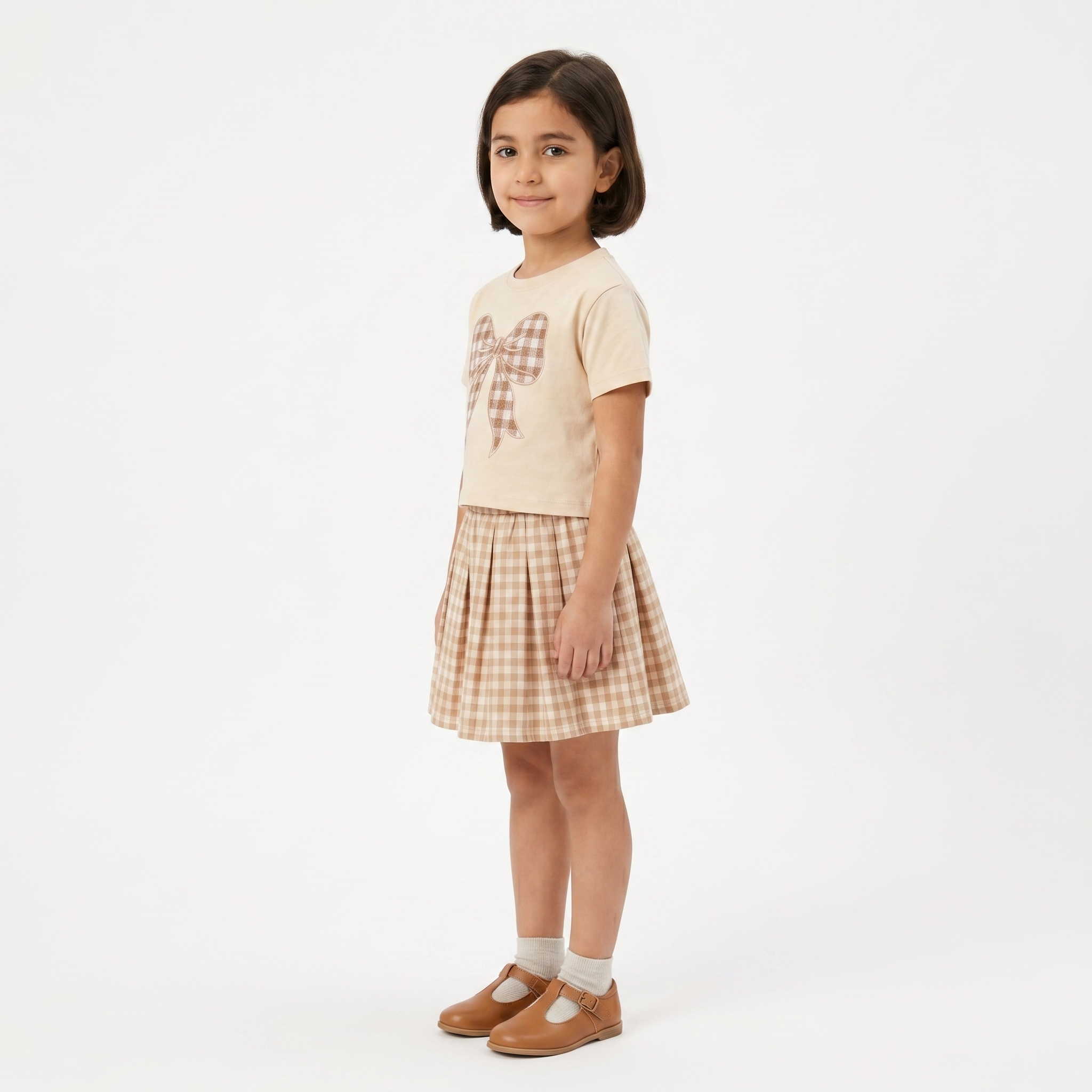 Girls' Checkered Style Set