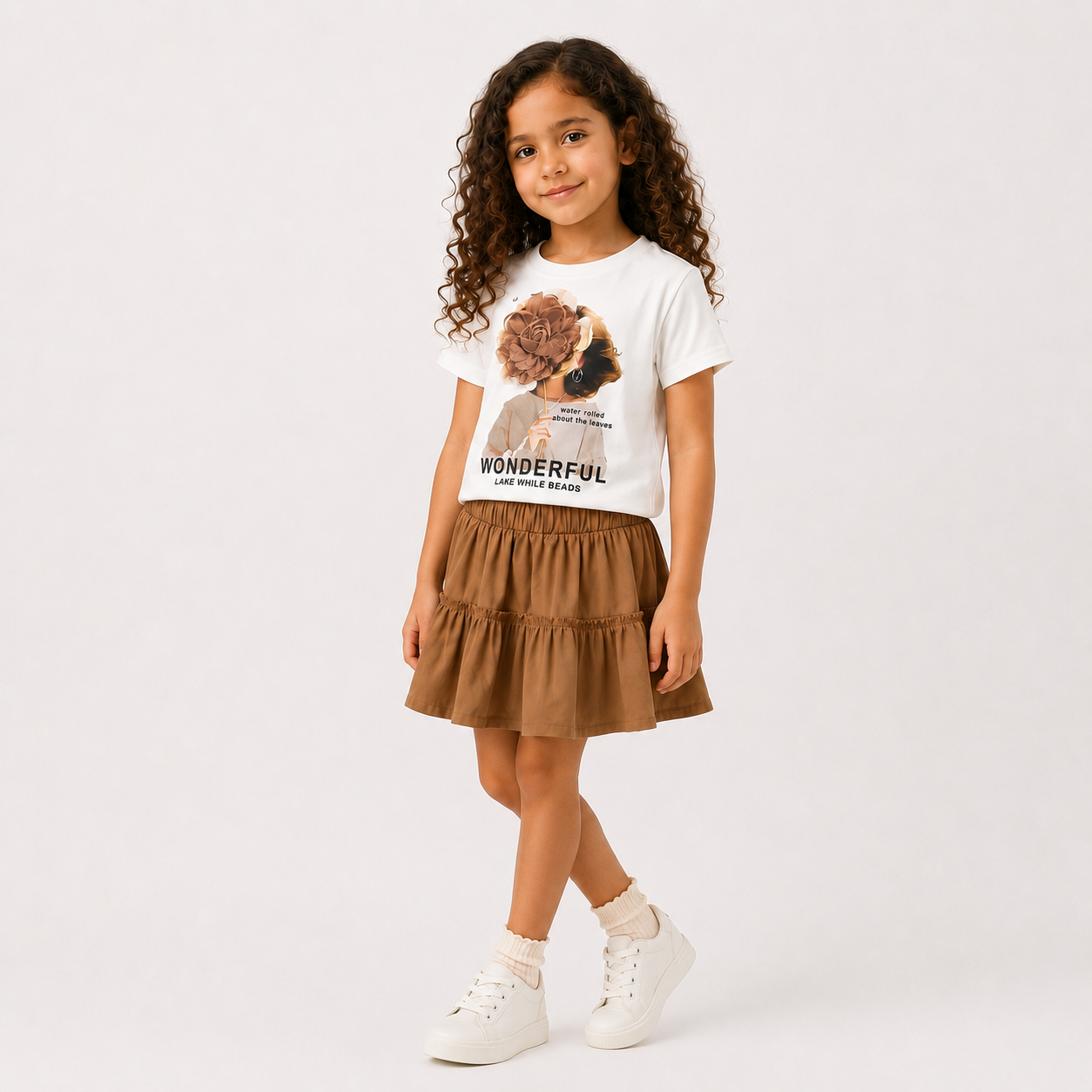 Girls' Wonderful T-Shirt & Skirt set