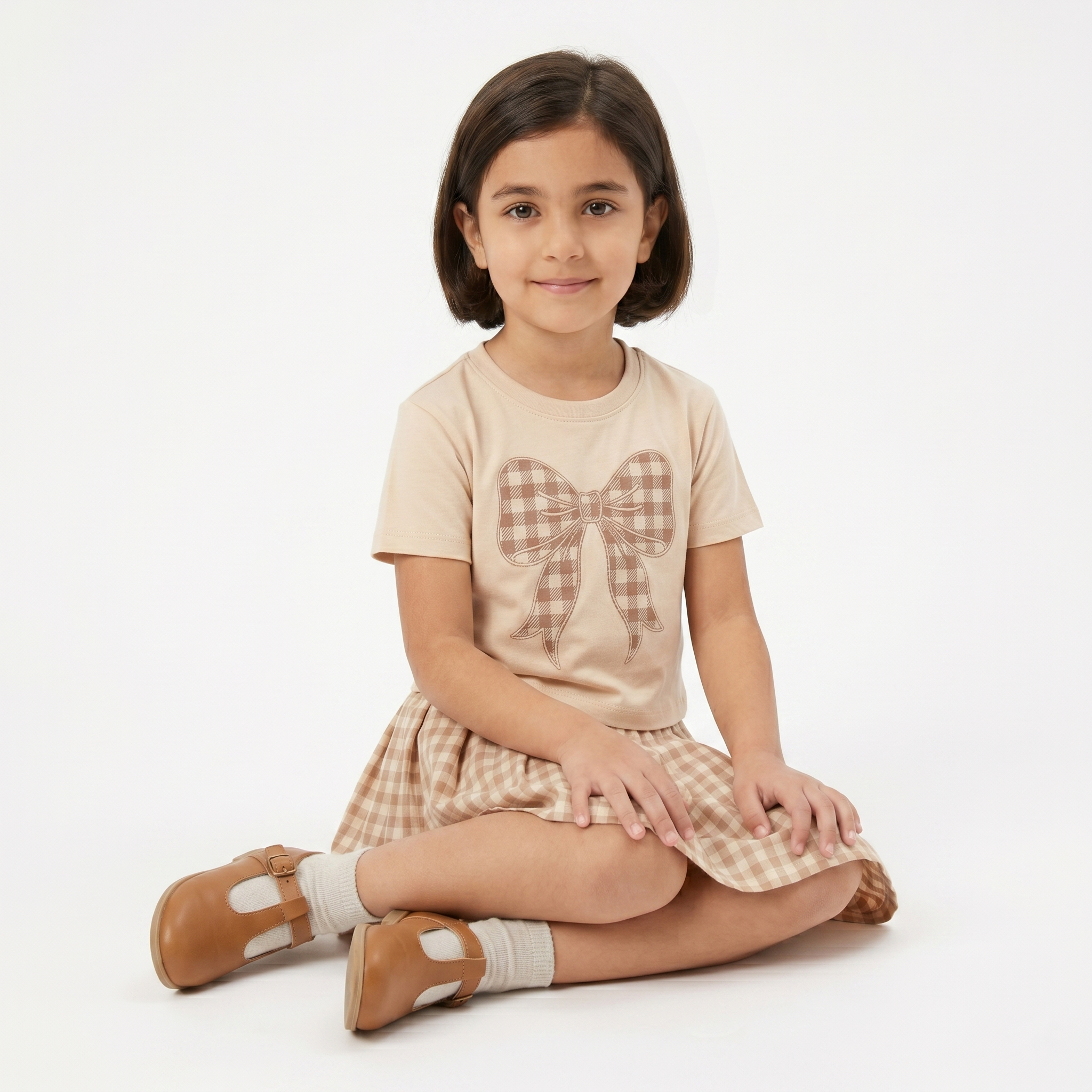 Girls' Checkered Style Set