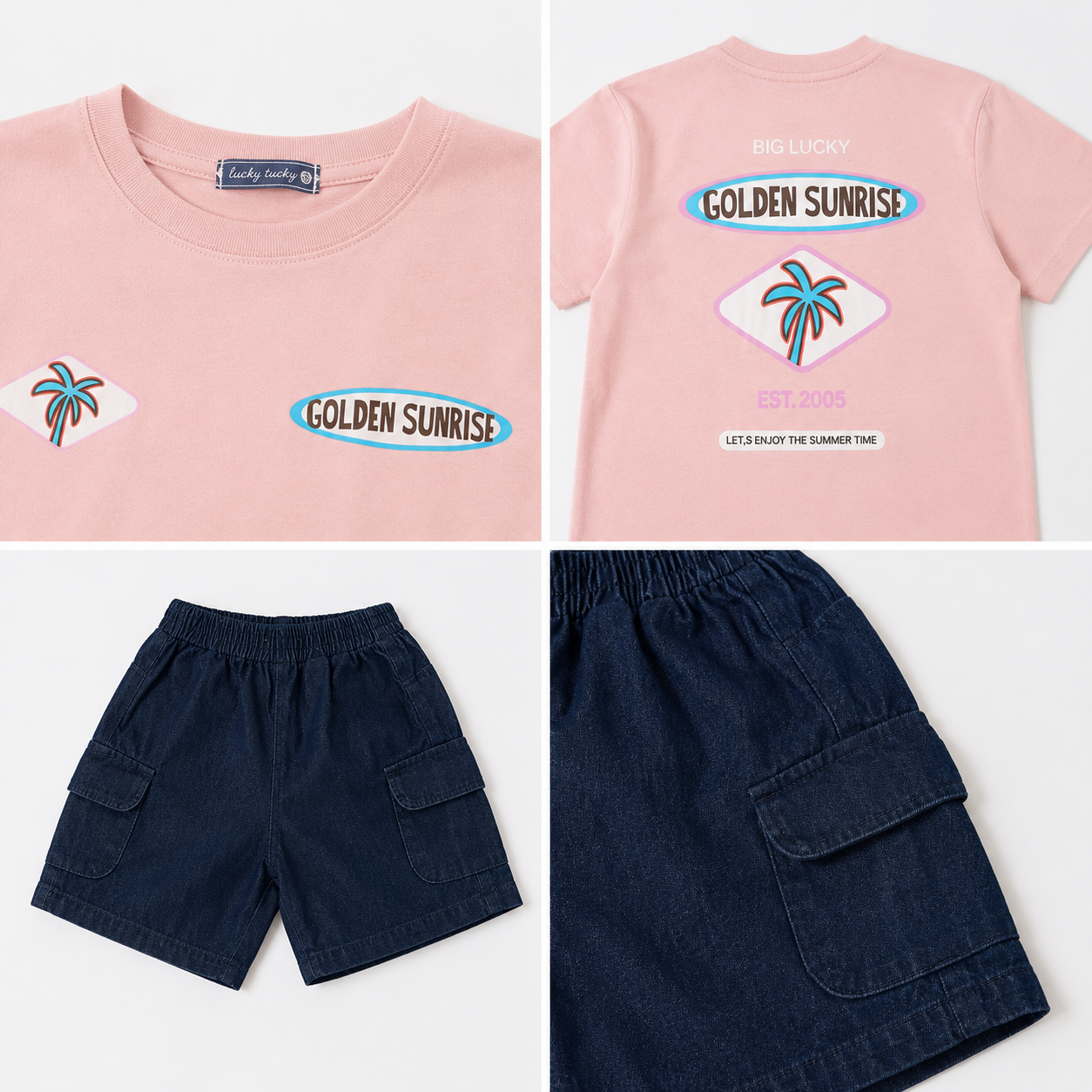 Boys' Everyday Cargo T-Shirt & Shorts set