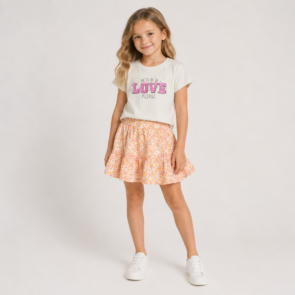 Girls' More Love Please Print set