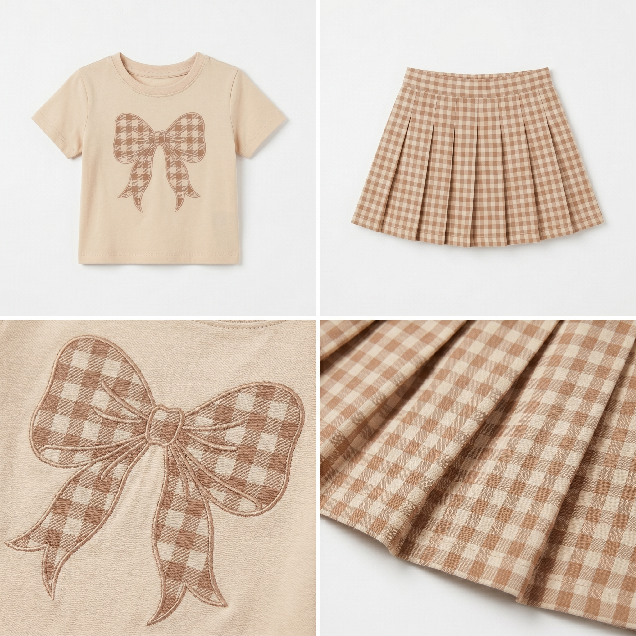 Girls' Checkered Style Set