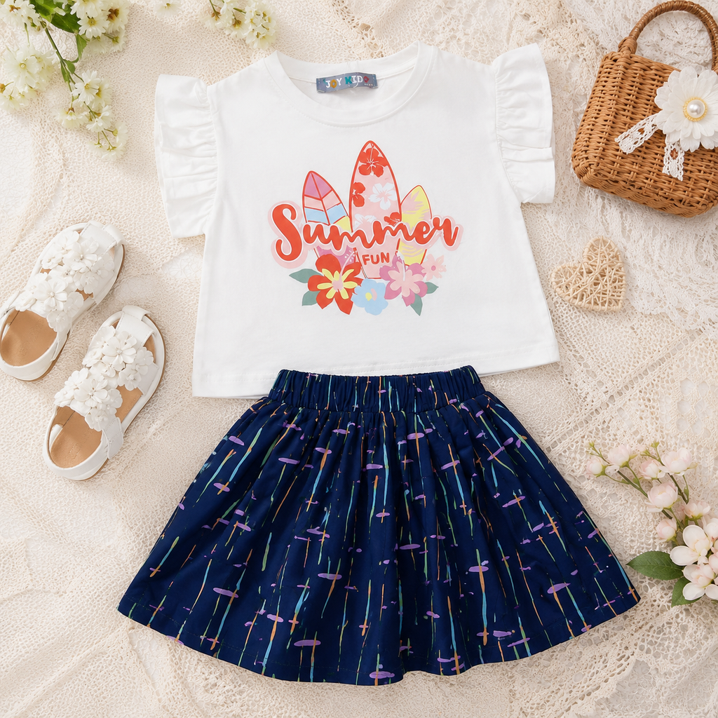 Girls' Summer Fun T-Shirt & Skirt set