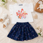 Girls' Summer Fun T-Shirt & Skirt set