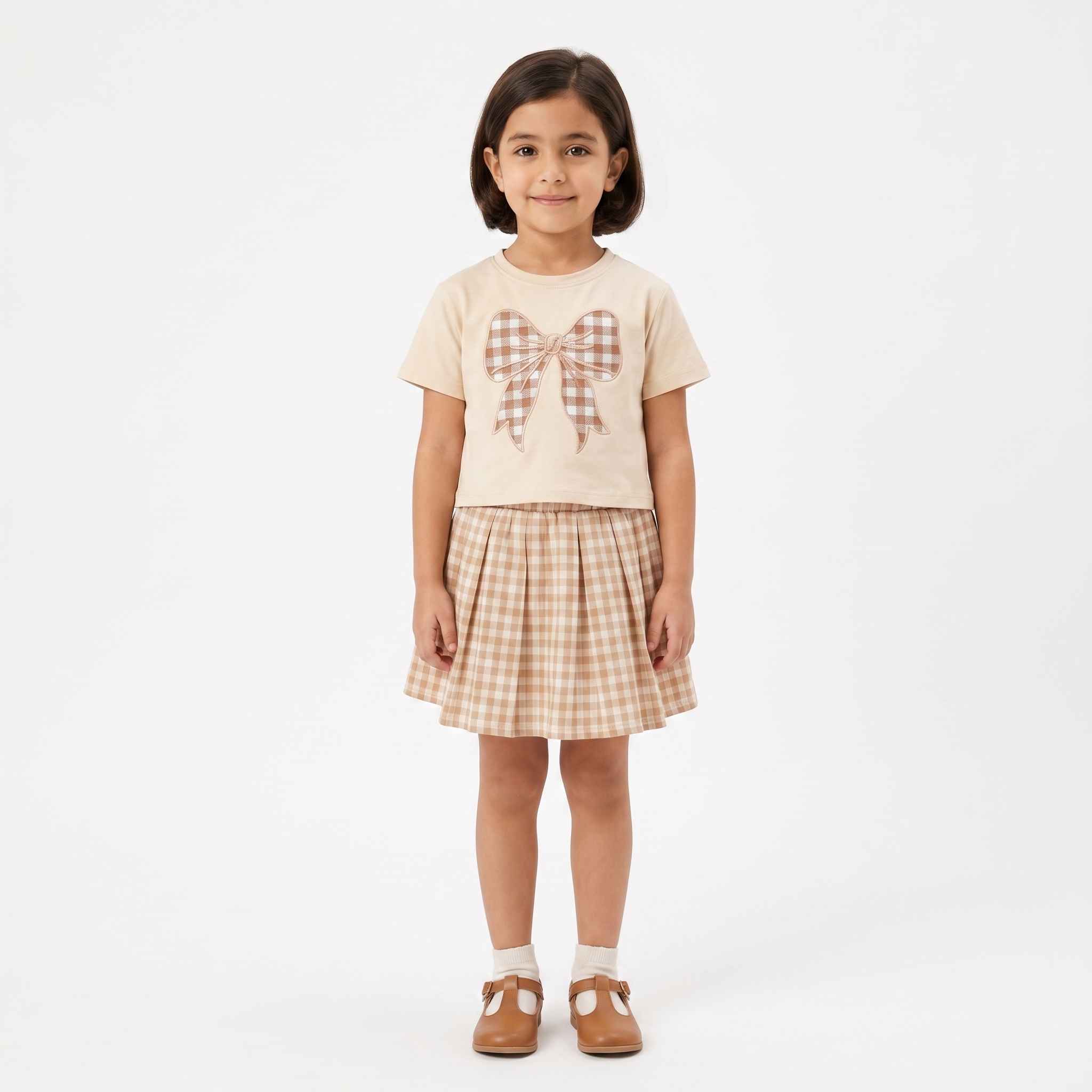 Girls' Checkered Style Set