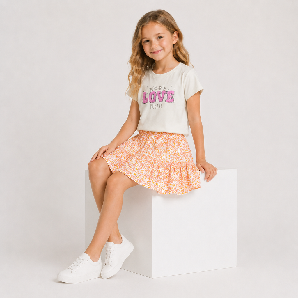 Girls' More Love Please Print set