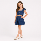 Girls" Hearts Top & Skirt Set