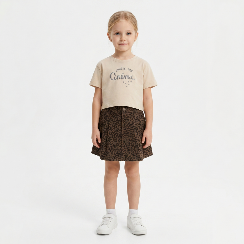 Girls' Cinema T-Shirt & Skirt set