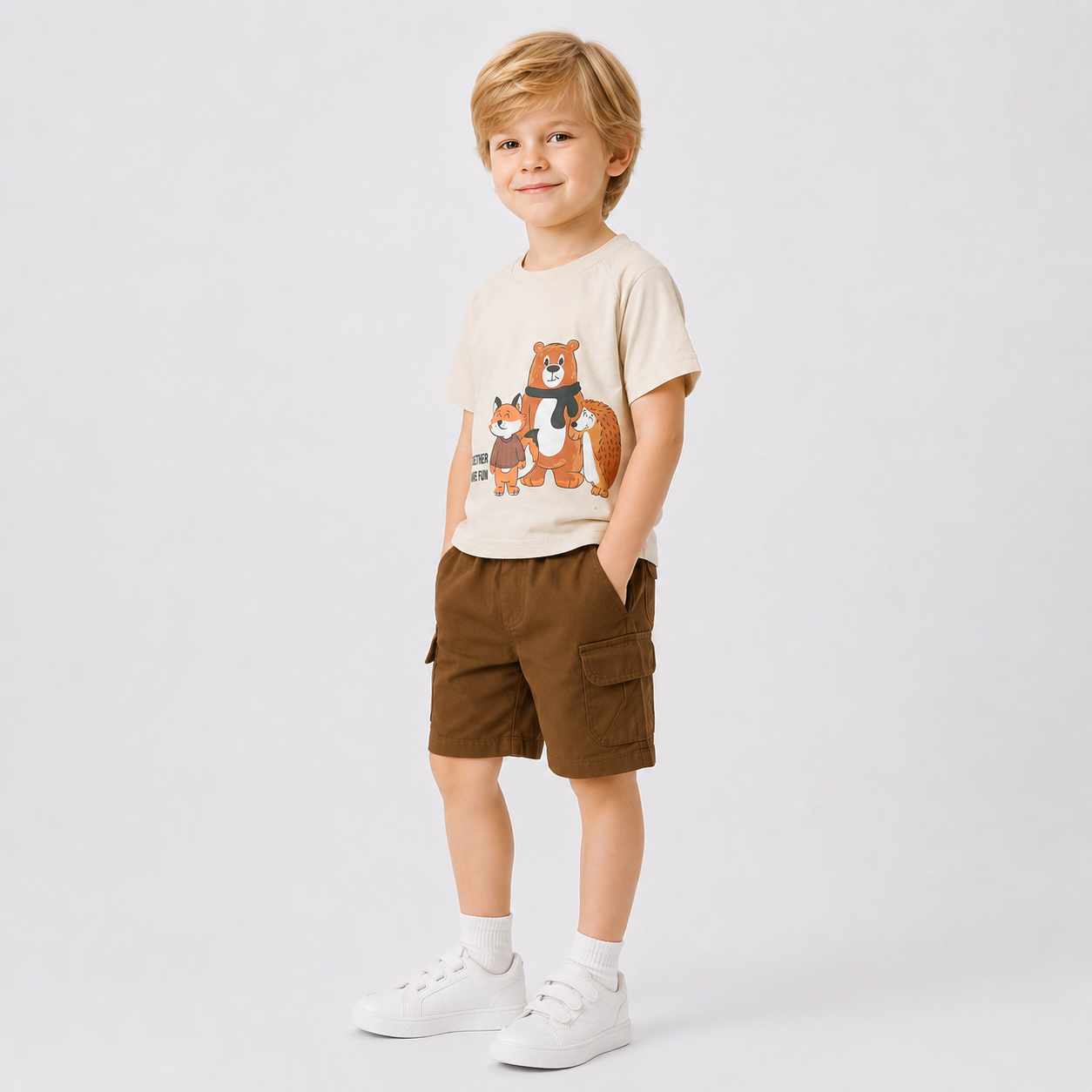Boys' Cozy Bear T-Shirt & Shorts set