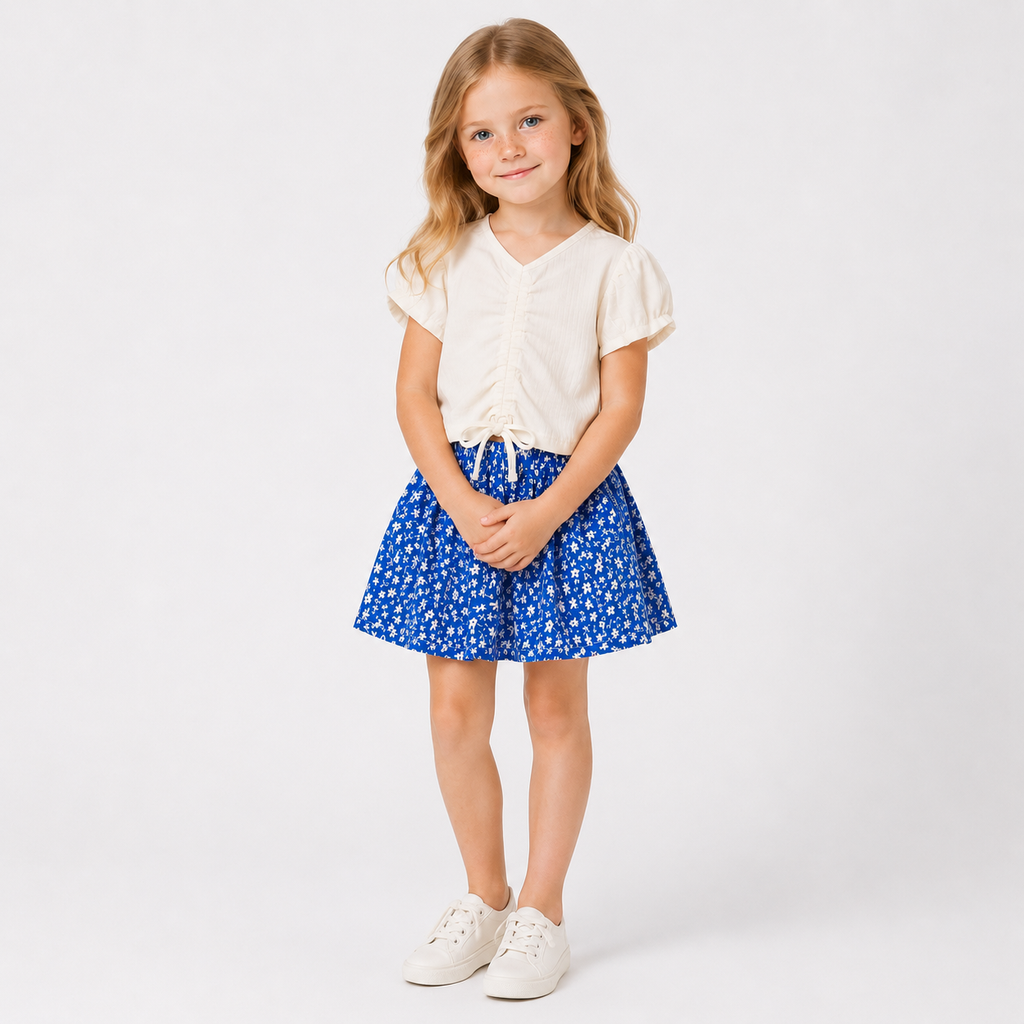 Girls' Casual T-Shirt & Skirt set