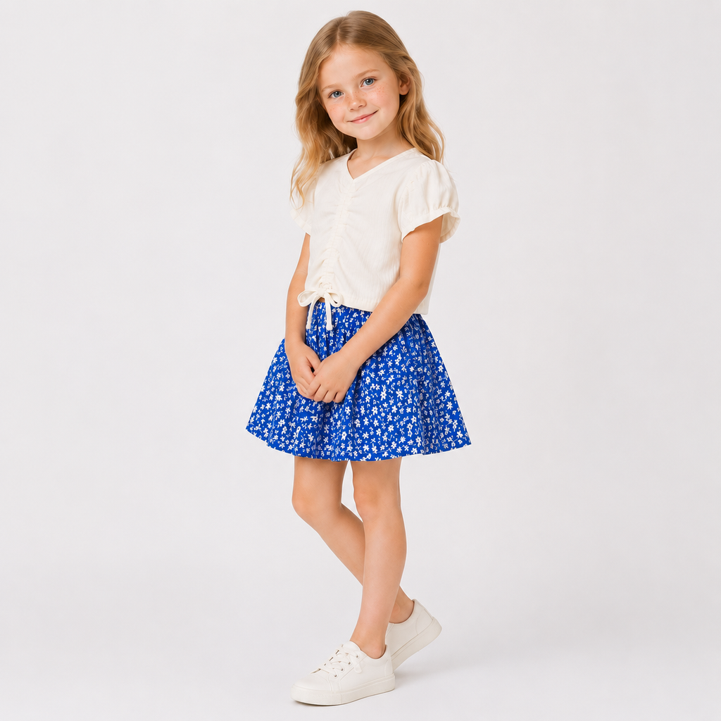 Girls' Casual T-Shirt & Skirt set