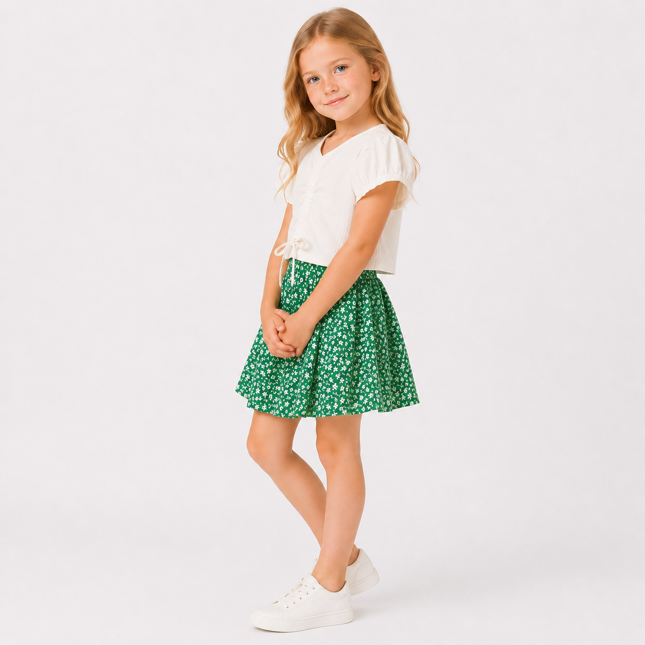 Girls' Casual T-Shirt & Skirt set