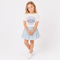 Girls' Good Vibes Only T-Shirt& Skirt set