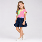 Girls' Short-sleeve 2-piece skirt set