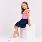 Girls' Short-sleeve 2-piece skirt set