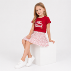 Girls' Be kind T-Shirt & Skirt Set