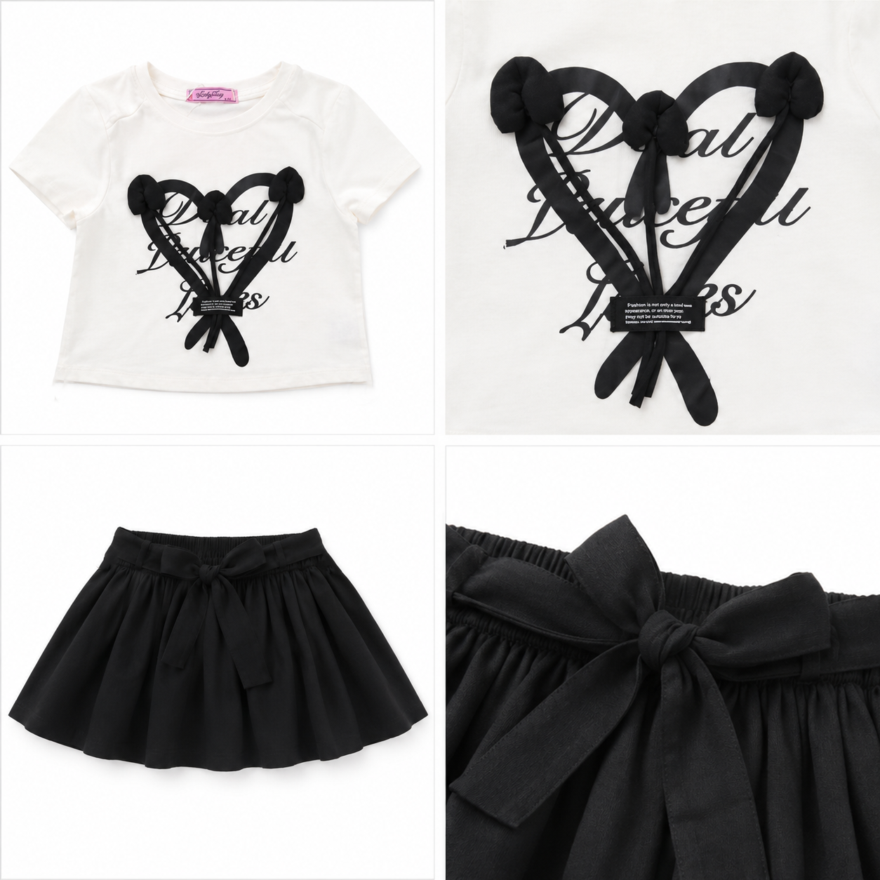 Girls" Printed T-Shirt & Skirt set
