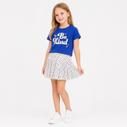 Girls' Be kind T-Shirt & Skirt Set