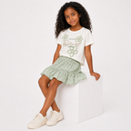Girls' Flower T-Shirt & Skirt set