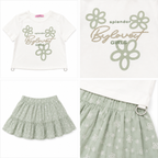 Girls' Flower T-Shirt & Skirt set
