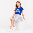 Girls' Be kind T-Shirt & Skirt Set
