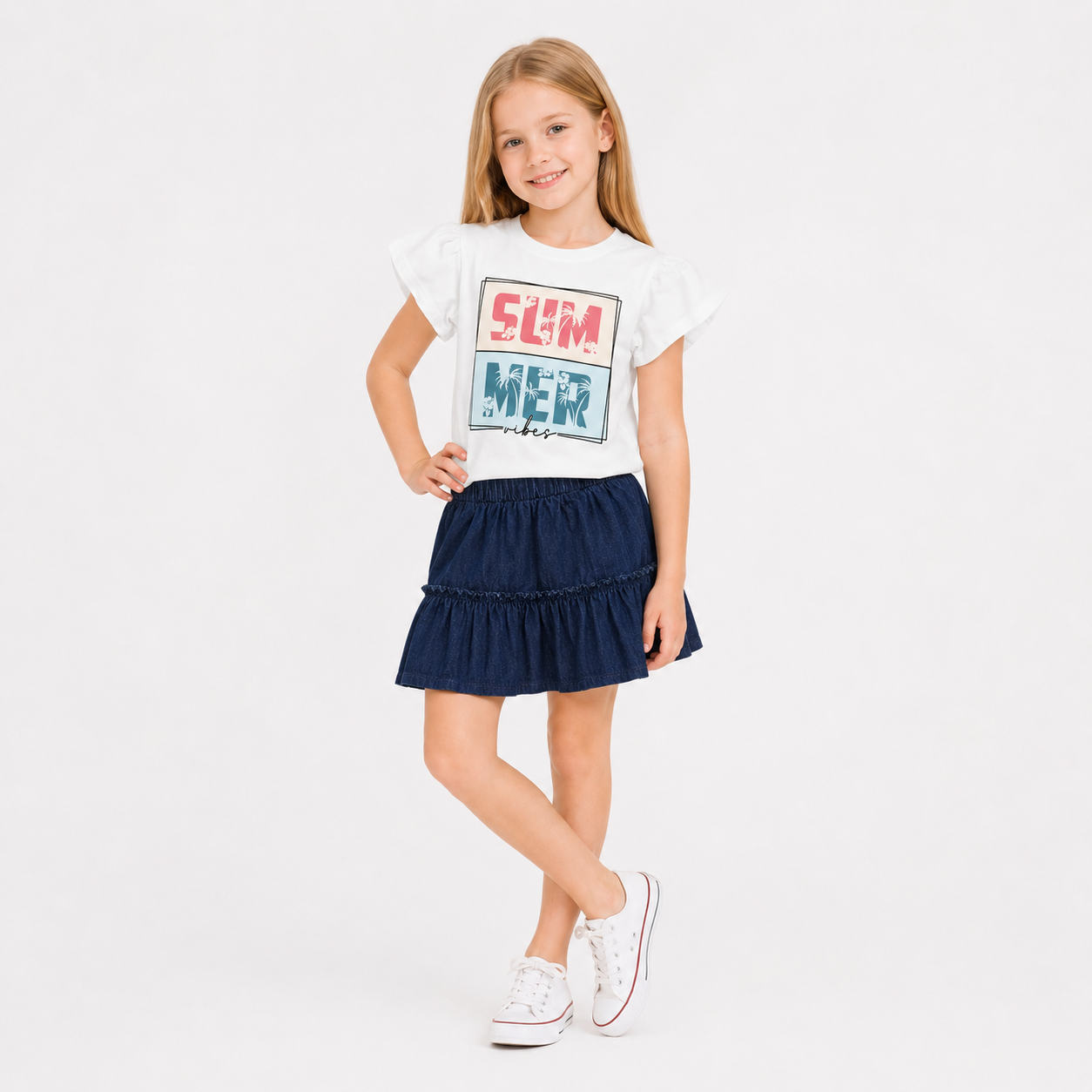 Girls' Summer skirt Set.