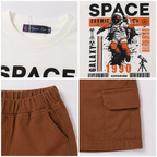 Boys' Space Print T-Shirt & Shorts Set