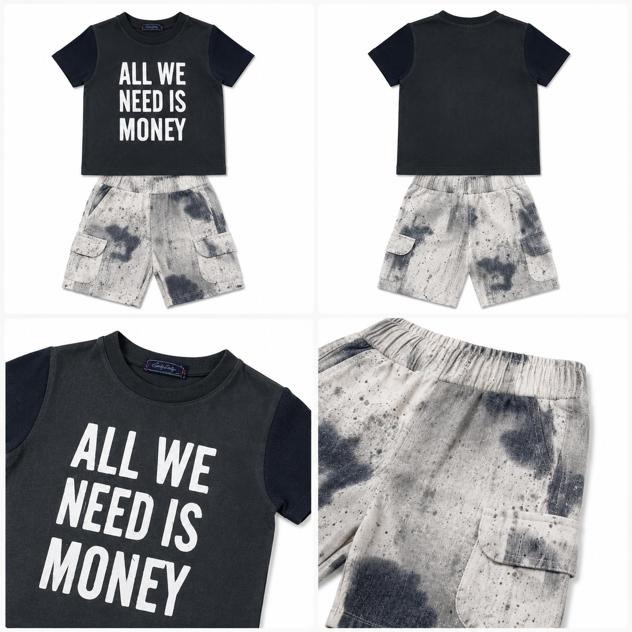 Boys' 2-Piece Soft T-shirt and shorts for play