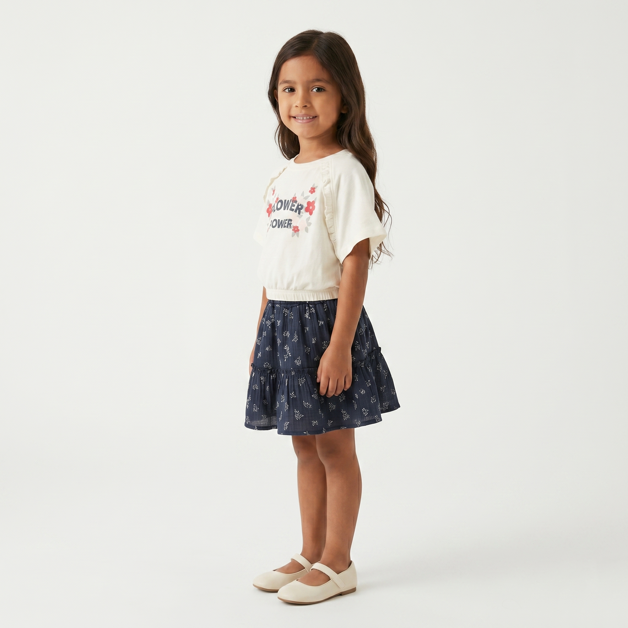 Girls' Flower Power T-Shirt & Skirt set