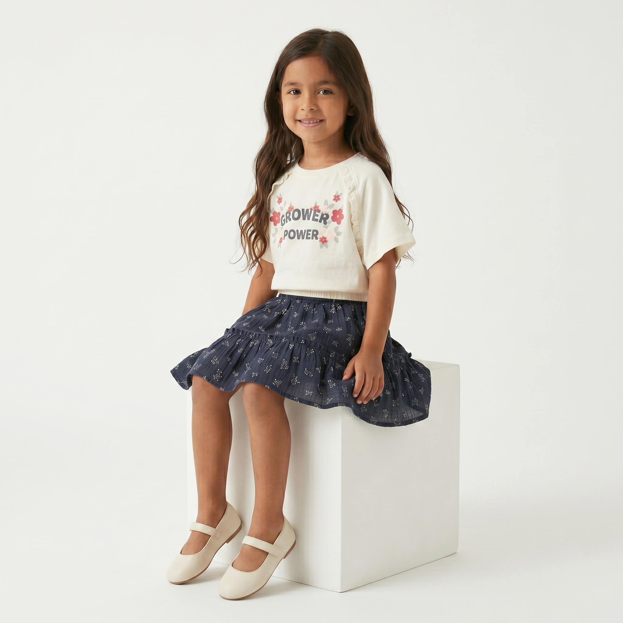 Girls' Flower Power T-Shirt & Skirt set