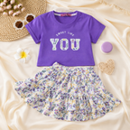 Girls' Sweet Like You T-Shirt & Skirt Set