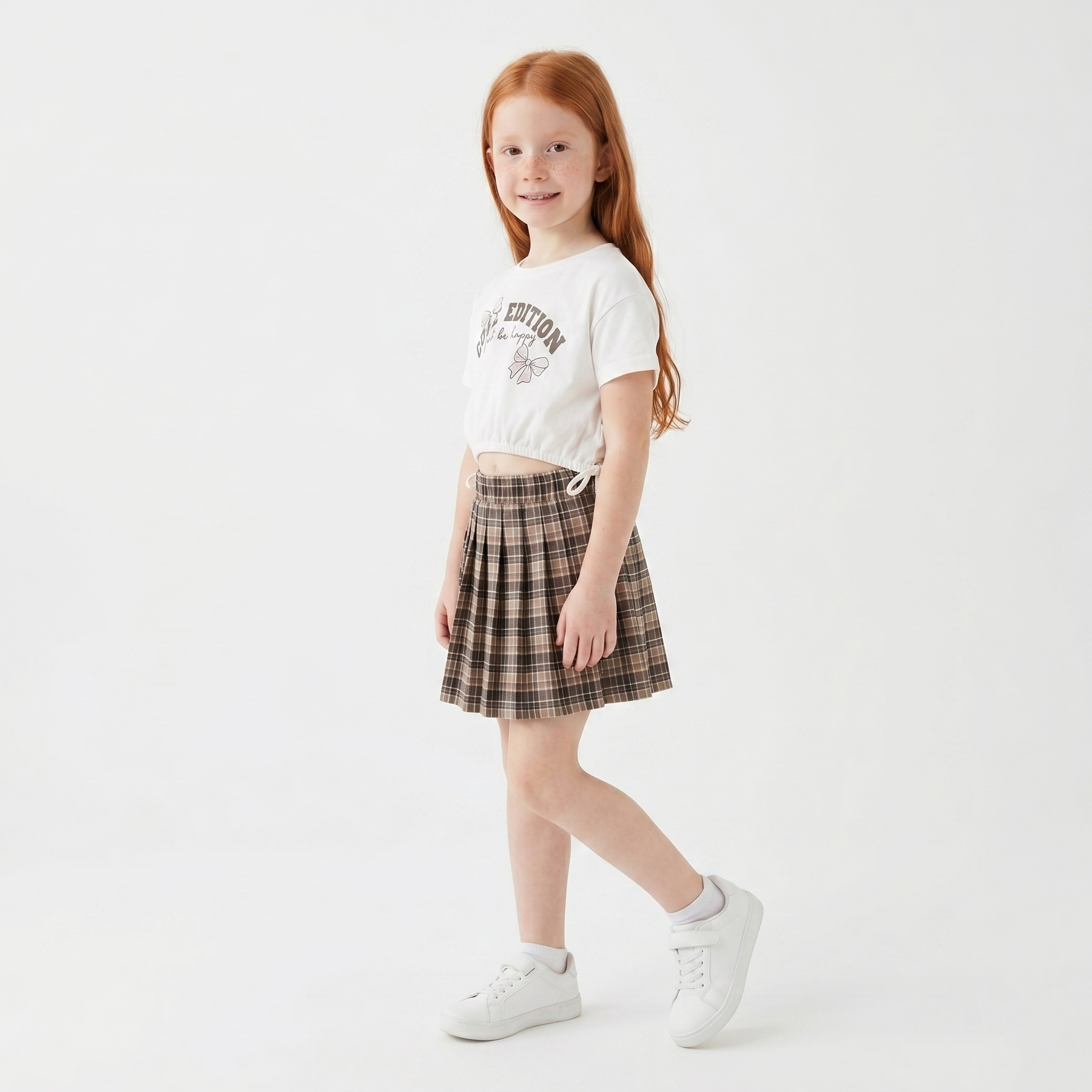 Girls' Cute Edition T-shirt & Skirt set