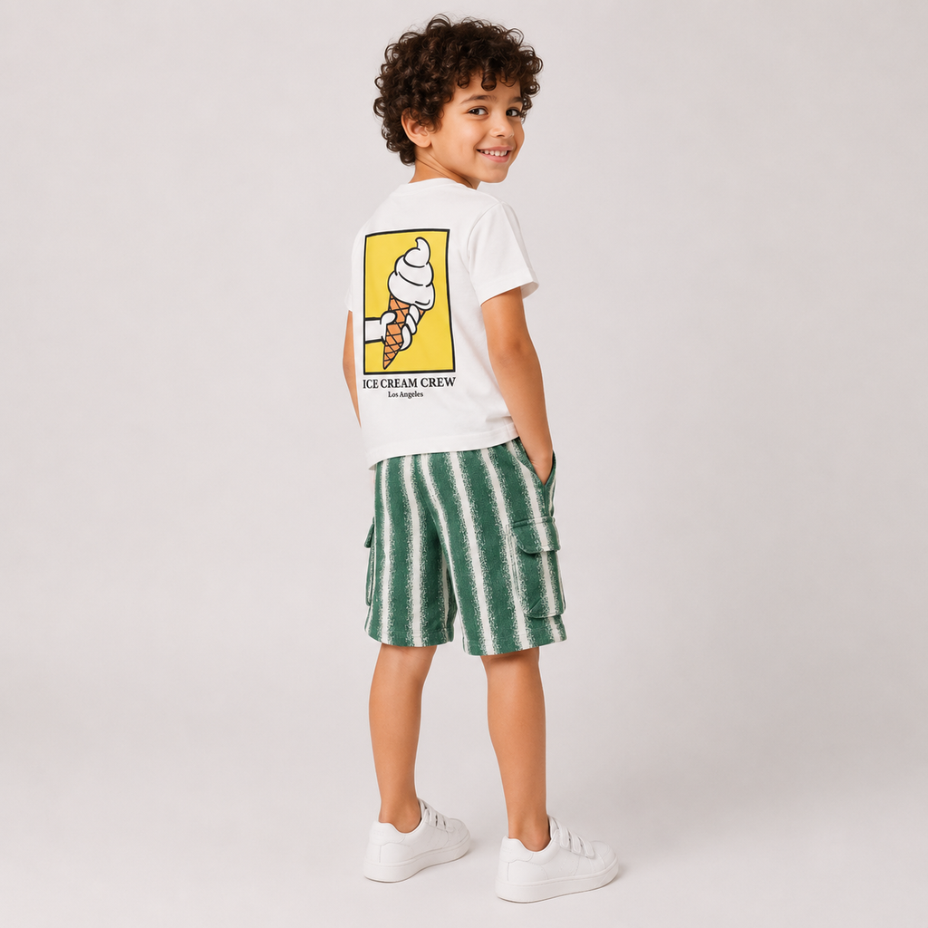 Boys' Ice Cream Print T-Shirt & Shorts Set