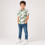 Boys' Colorful Alphabet Print shirt