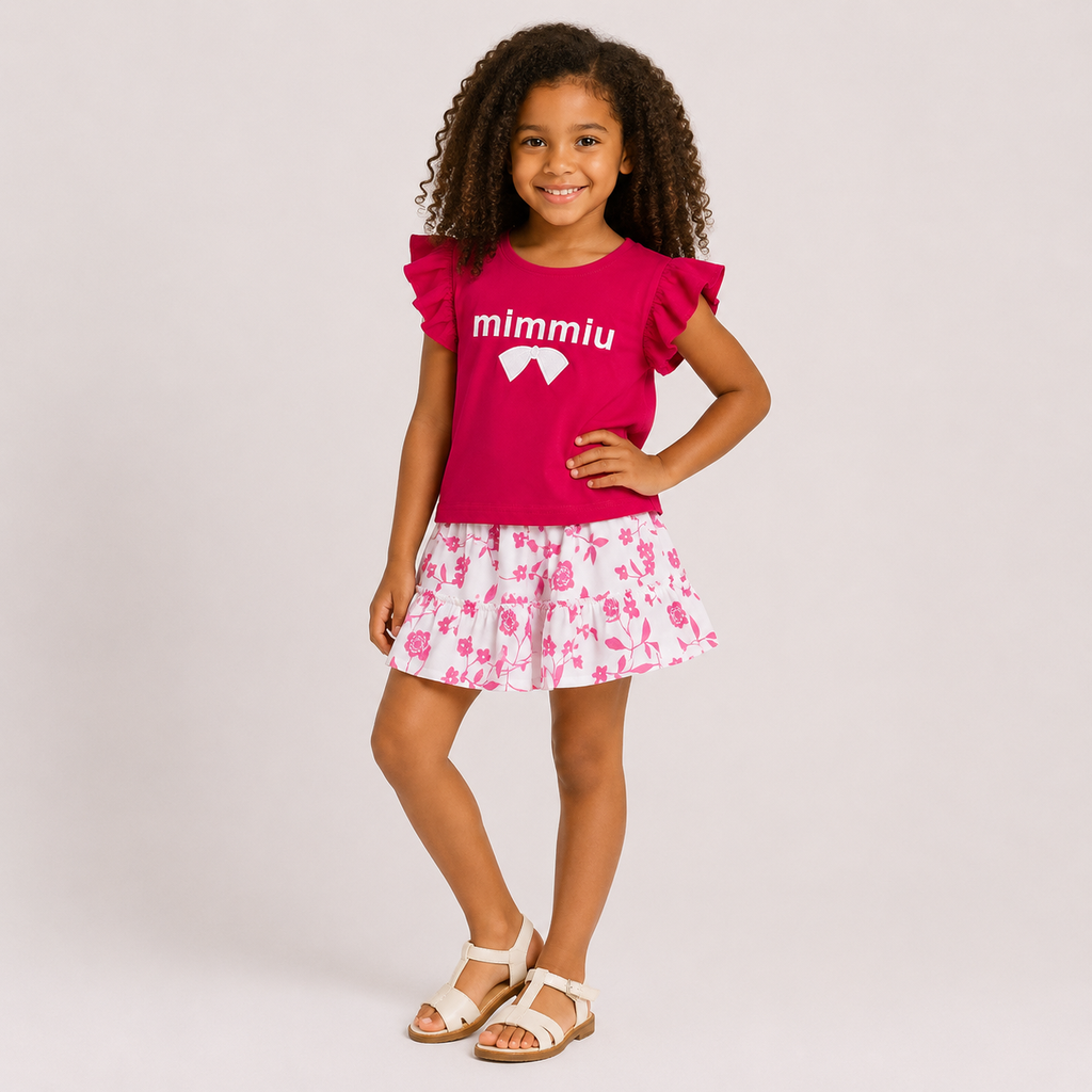 Girls' Mimmiu T-Shirt & Skirt Set