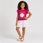 Girls ' More Flowers T-Shirt & Skirt set