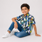 Boys' Cool shirt with parrot prints